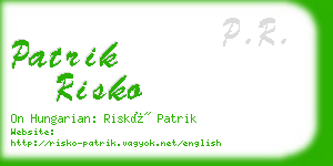 patrik risko business card